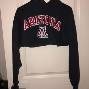 cropped champion hoodie